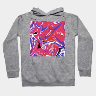 Pink red blue acrylic paint effect art Hoodie